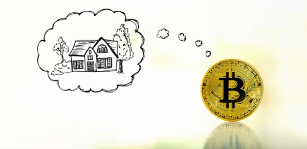 Gold coin with bitcoin symbol.